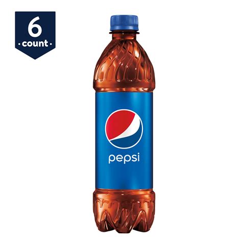 Pepsi Soda, 16.9 oz Bottles, 6 Count - Walmart.com