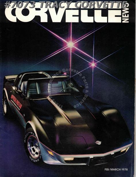 February March 1978 Corvette News Don Yenko Racing History 1978 Indy ...