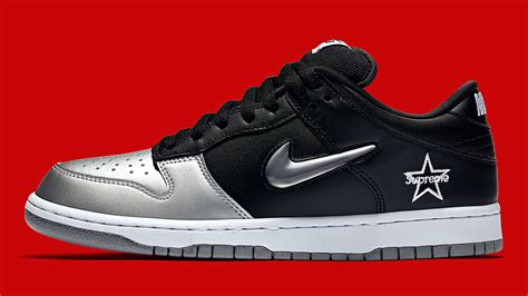 Here’s The First Look At The Supreme x Nike SB Dunk Low Sneakers In “Metallic Silver”