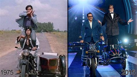 Never getting old: Amitabh and Dharmendra recreate Veeru and Jai from ...