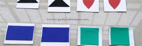 Colour and Shape Matching Card Game – Godly Indian Mom