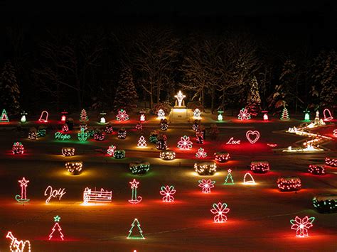 The La Salette Shrine Light Display in Enfield