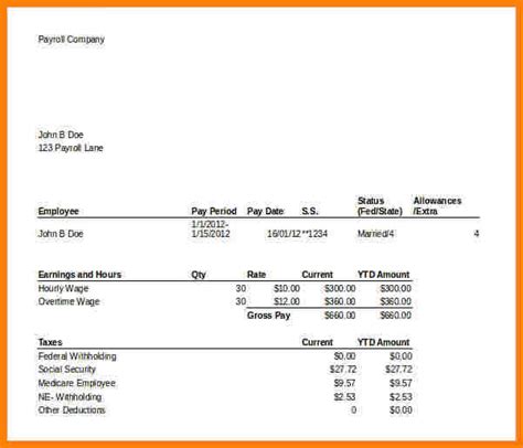 7+ paycheck stub template for excel | Samples Of Paystubs | Payroll template, Statement template ...