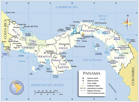 Detailed Administrative Map Of Panama Panama Detailed Administrative ...