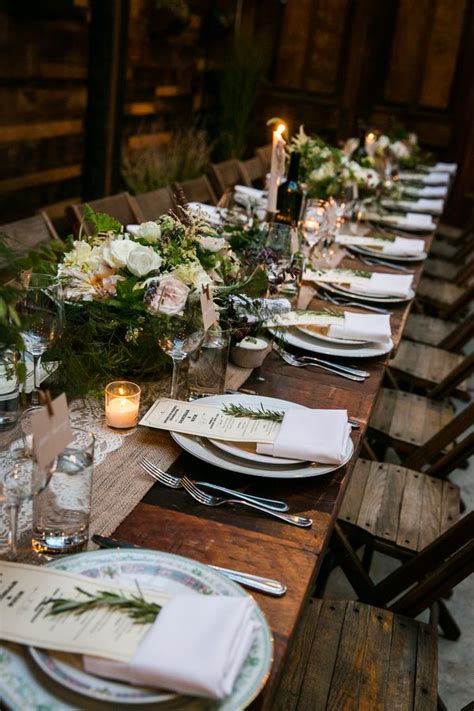 Reclaimed Barnwood Farm Tables for an Intimate Family-Style Rustic ...