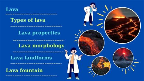 Lava - Types of lava - Lava properties - Lava morphology - Lava landforms - Lava fountain - YouTube