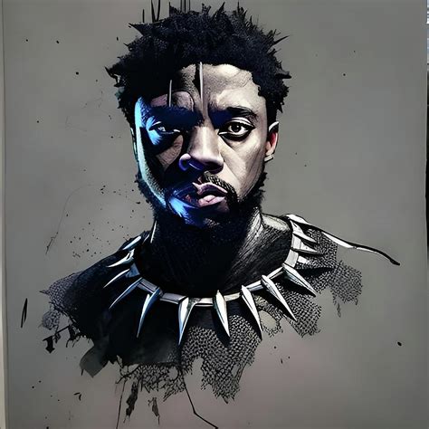 Black Panther Wakanda Forever Chadwick Boseman Art print Digital Art by ...