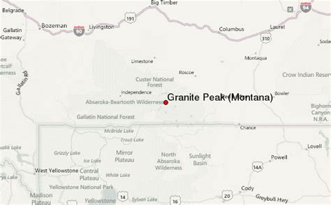 Granite Peak (Montana) Mountain Information