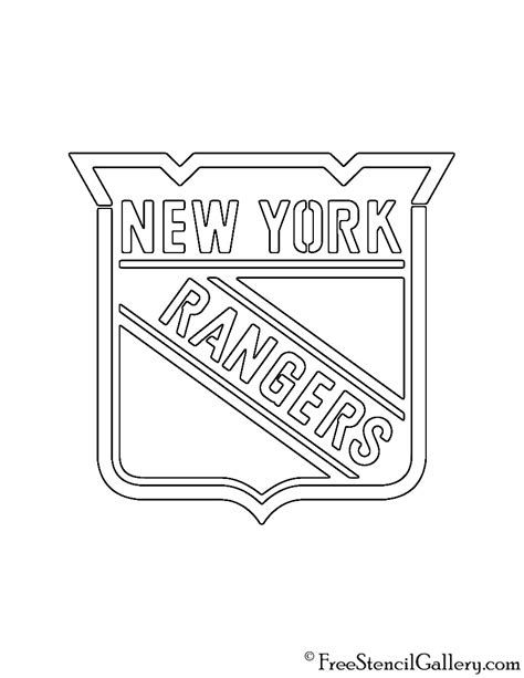 NHL – New York Rangers Logo Stencil | Free Stencil Gallery