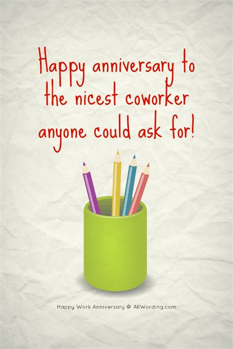 Coworker Funny Work Anniversary Quotes - ShortQuotes.cc