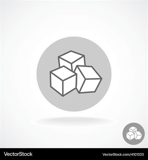 Sugar logo three cubes Royalty Free Vector Image