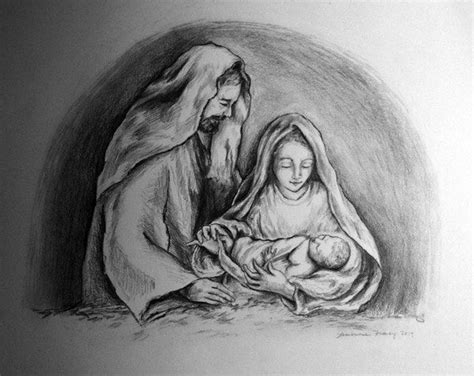 21+ Christmas Pencil Drawings | Jesus drawings, Christian drawings, Jesus art drawing