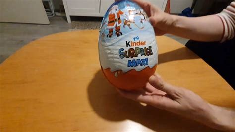 Kinder Surprise Maxi - giant egg unboxing - YouTube