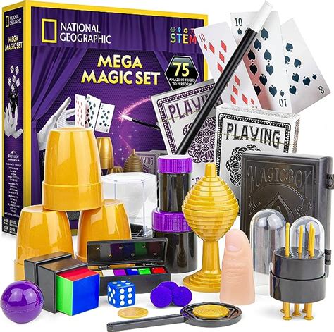 NATIONAL GEOGRAPHIC Mega Magic Set - More than 75 Magic Tricks for Kids to Perform with Step-by ...