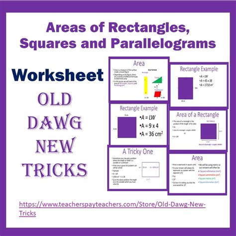 Area of Rectangles, Squares, Parallelograms Bundle | Made By Teachers