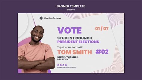 Free PSD | Election banner design template