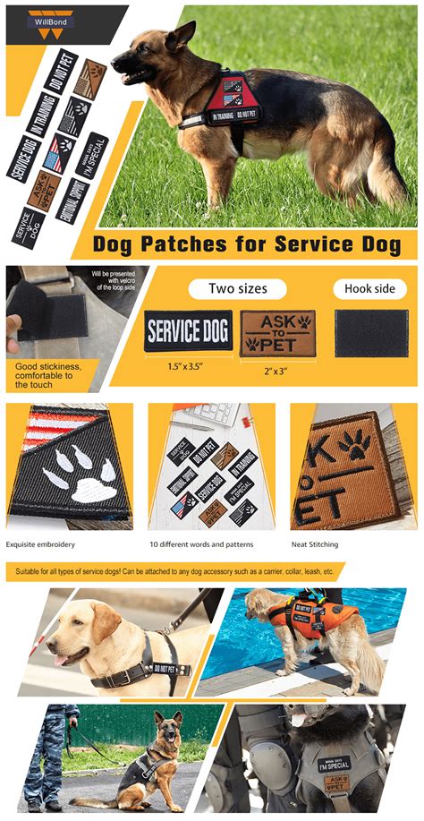 10 Pieces Service Dog Patches - Powtegic