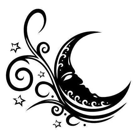 Tribal Moon Tattoo Designs