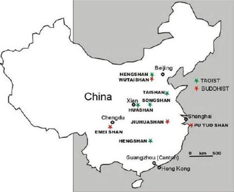 Mountains In China Map