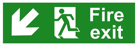 Buy Fire Exit (Arrow up down left right) Emergency Fire Escape Sign ...