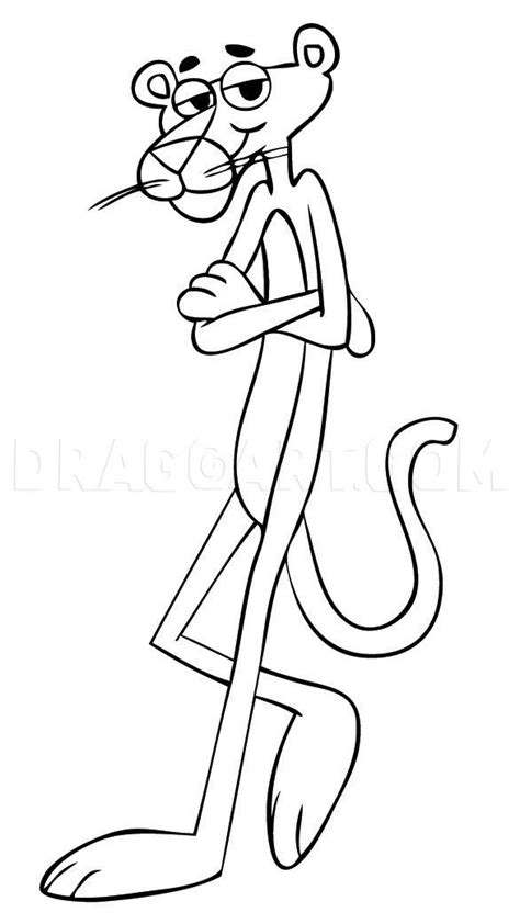 How To Draw Pink Panther by Dawn | dragoart.com | Pink panther cartoon, Coloring pages ...