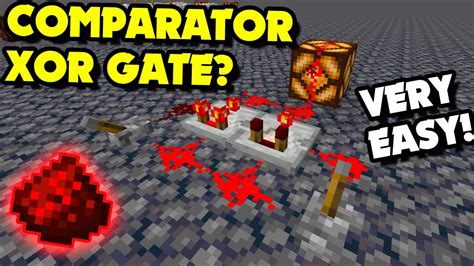 Very Easy & Simple Compact Comparator XOR Gate (Minecraft Redstone ...