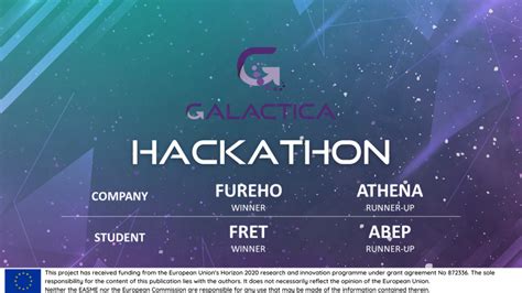 GALACTICA awarded 50k€ in prizes for the first hackathon winners ...