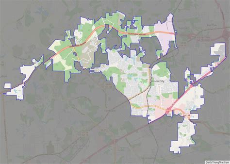 Map of Union City, Georgia