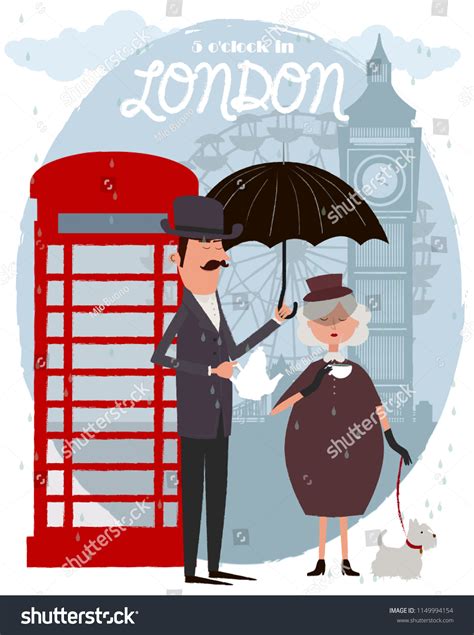 Cute Illustration London Landmarks Characters 5 Stock Vector (Royalty Free) 1149994154 ...