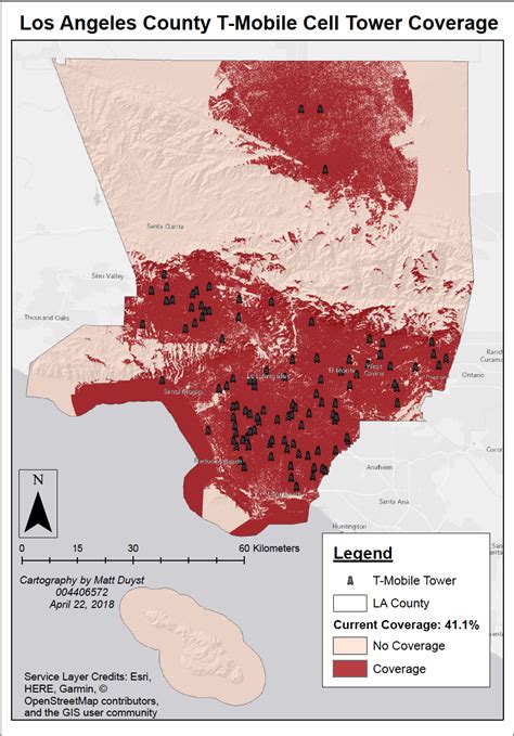 Modifications of T-Mobile Cell Towers for Accentuated Coverage Areas: Los Angeles, CA | Mapping ...