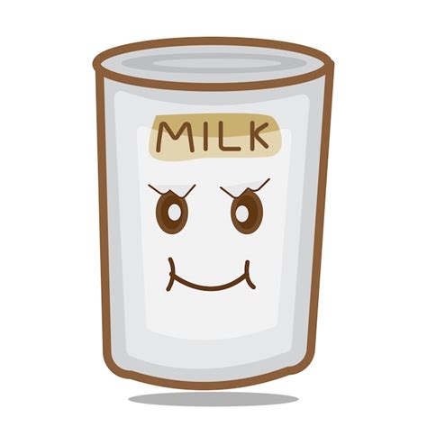 Premium Vector | Box milk powder cartoon character flat illustration