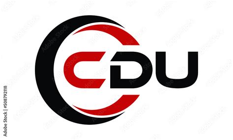 CDU swoosh three letter logo design vector template | monogram logo ...