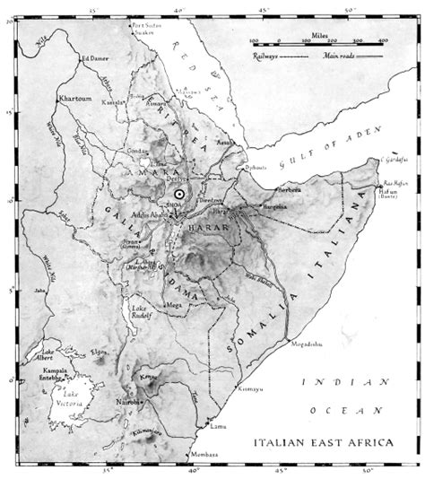 Map of Italian East Africa (AOI) with the location of Zeret (after... | Download Scientific Diagram