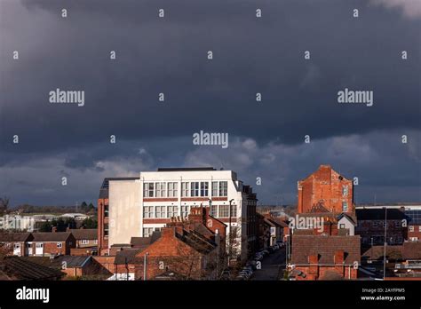 Rooftop view over Kettering from the carpark of the Newland Shopping Centre, Kettering ...