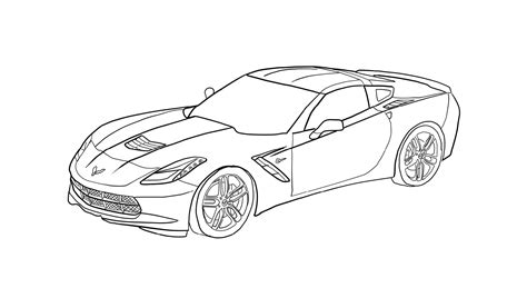 Corvette Coloring Pages Printable - Printable Word Searches