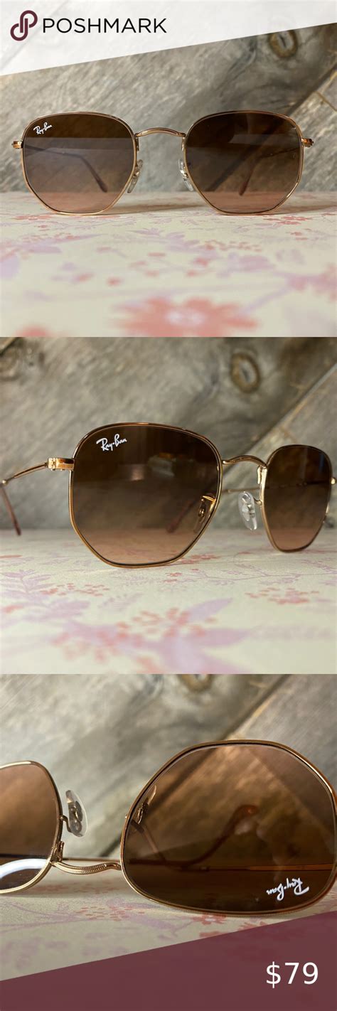 RayBan Hexagonal Rose Gold RB 3548-N 9069/A5 51-21 145 3N | Rose gold ...