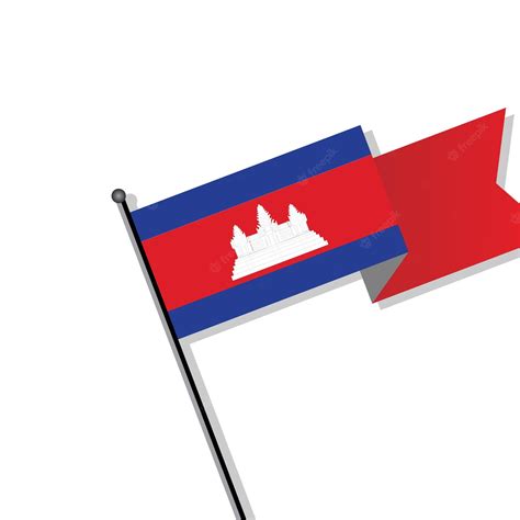 Premium Vector | Illustration of Cambodia flag Template