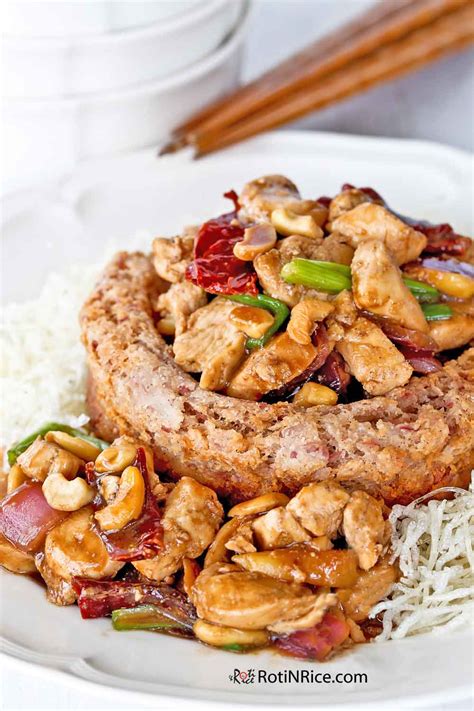 Yam Ring with Kung Pao Chicken - Roti n Rice