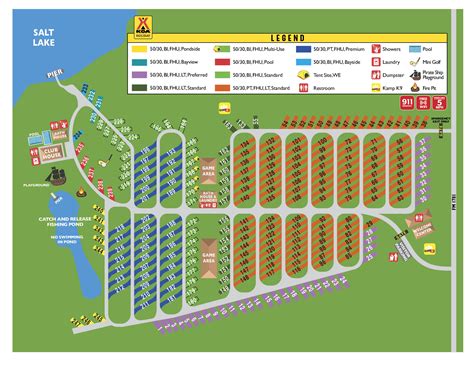 Rockport/Corpus Christi KOA Campground Map