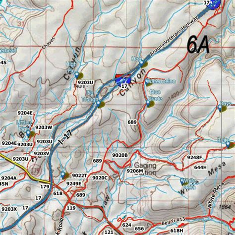 HuntData Arizona Elk Hunt Unit 6A Game Concentration Map map by HuntData LLC - Avenza Maps ...