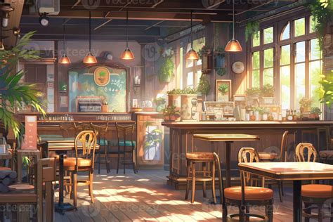 Illustration of a cafe interior during morning AI generated 34052766 Stock Photo at Vecteezy