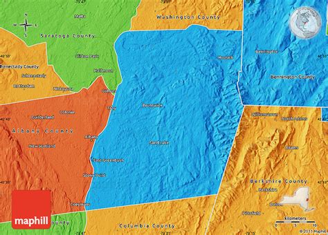 Political Map of Rensselaer County