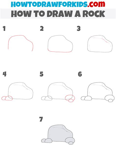 How to Draw a Rock - Easy Drawing Tutorial For Kids