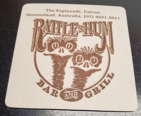 Rattle N' Hum Bar and Grill drink coaster - Cairns Australia | eBay