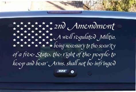 AMERICAN FLAG 2ND Amendment Vinyl Decal Sticker Car Truck Window £13.20 - PicClick UK