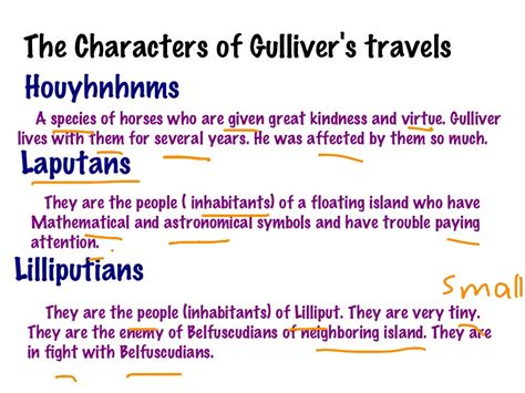 Gulliver's Travels Characters 2 | english, literature | ShowMe