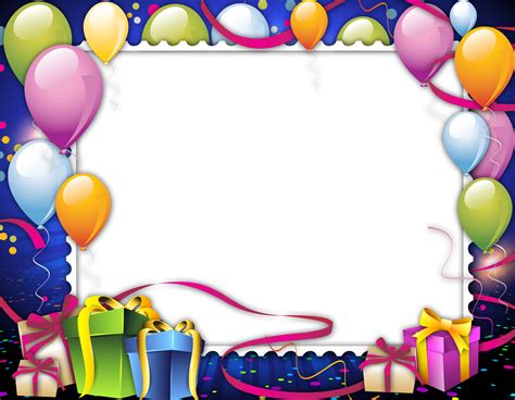 Happy Birthday Photo Frame PNG HD Gratis Gratis Free Download ...