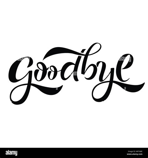 Goodbye Lettering Banner Modern Brush Calligraphy Vec - vrogue.co