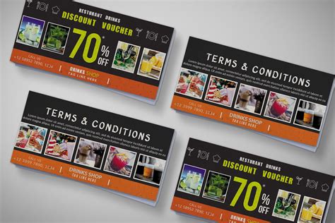 All Drink Restaurant Gift Voucher Design Template - 99Effects