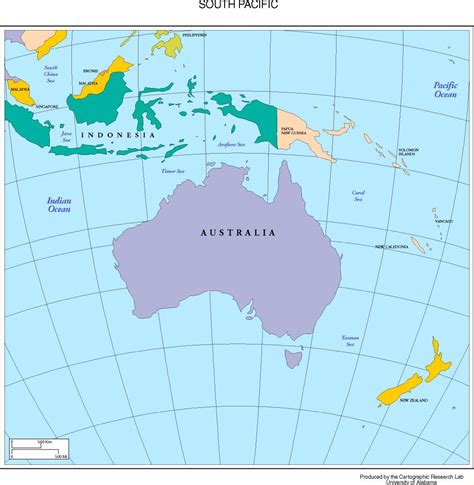 Map Of The South Pacific - Maping Resources